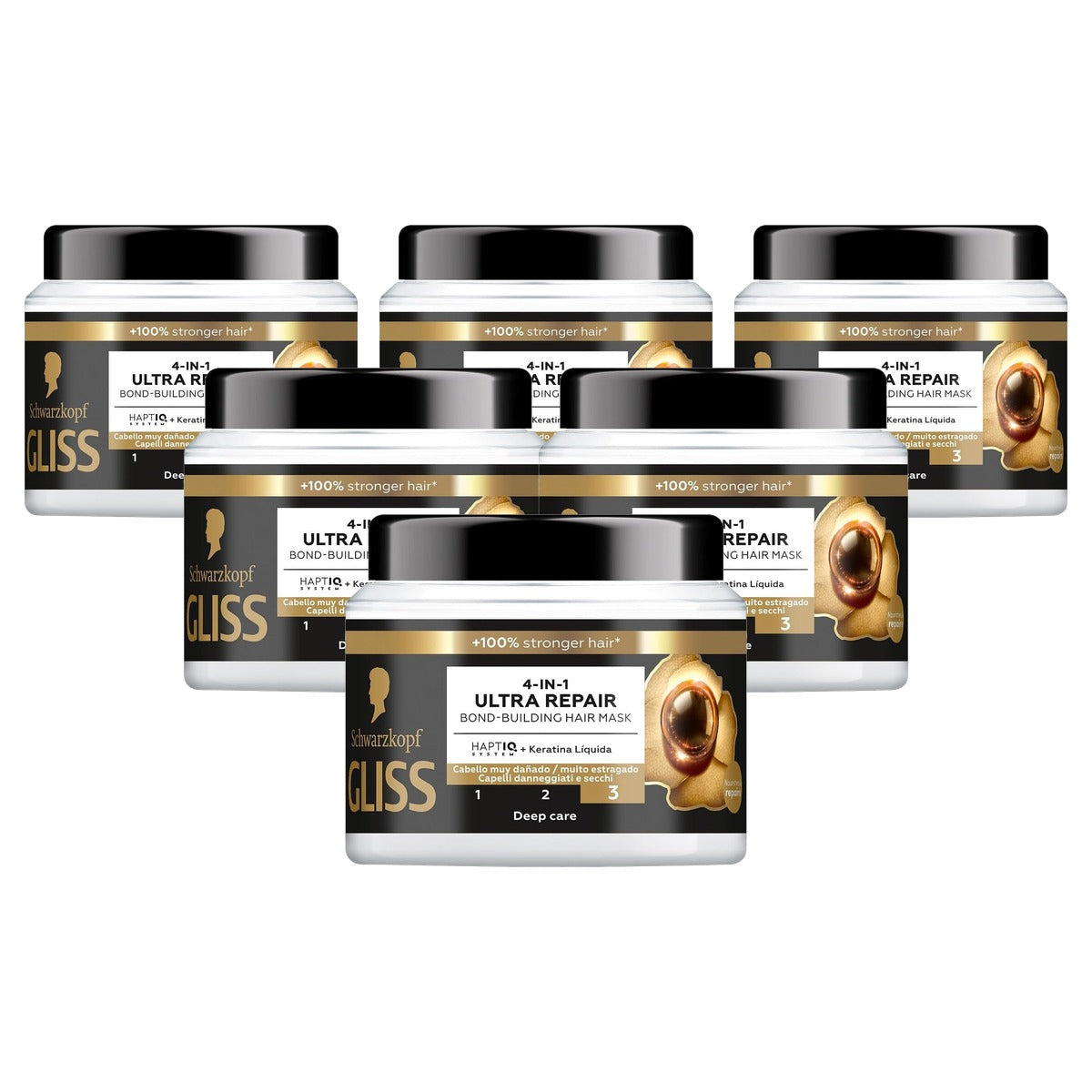 Schwarzkopf Gliss Ultimate Reparatiemasker 6 x 400 ml - Voordeelverpakking