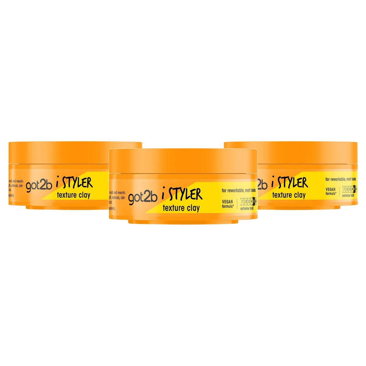 Schwarzkopf got2b iStylers Texture Clay 3 x 75 ml - Voordeelverpakking