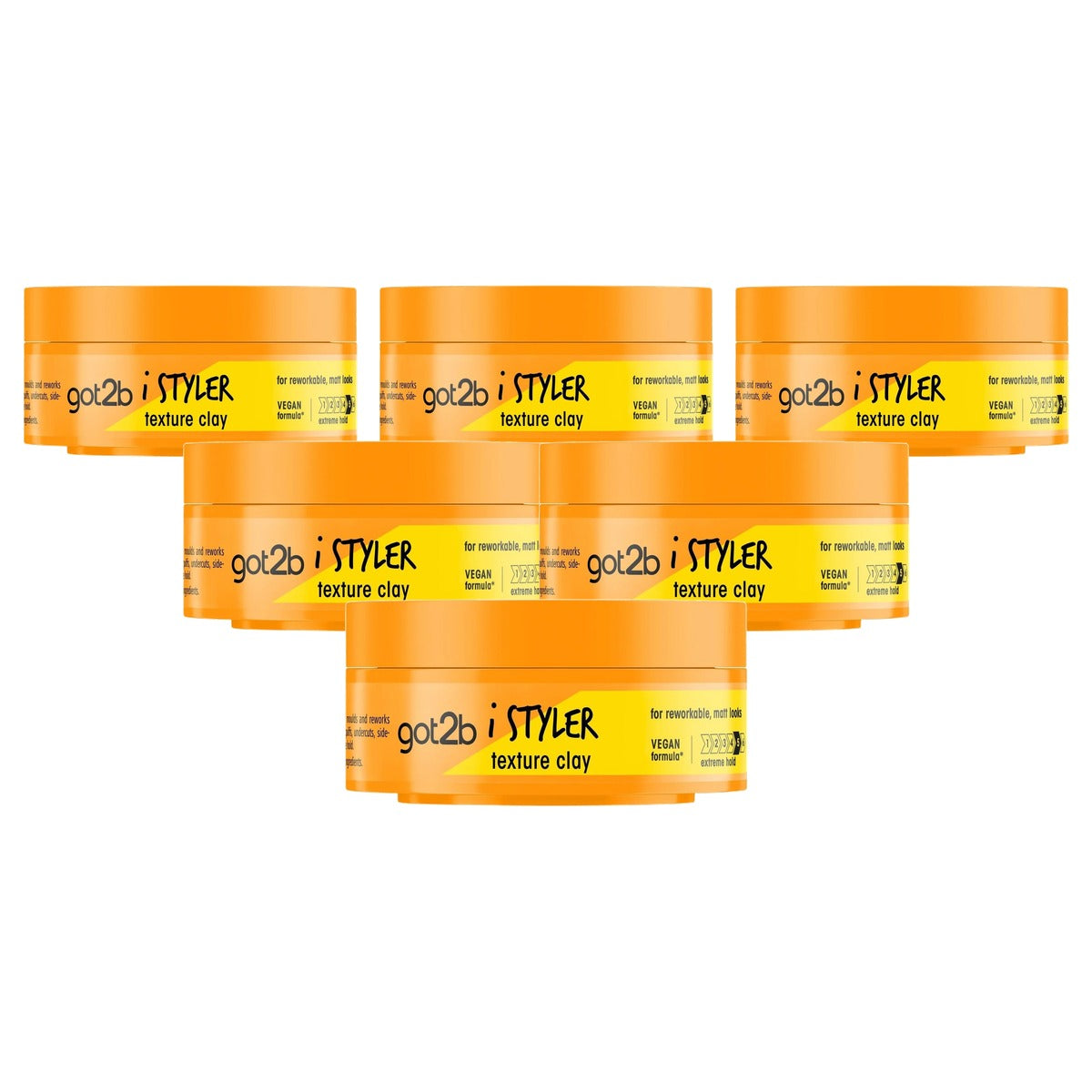 Schwarzkopf got2b iStylers Texture Clay 6 x 75 ml - Voordeelverpakking