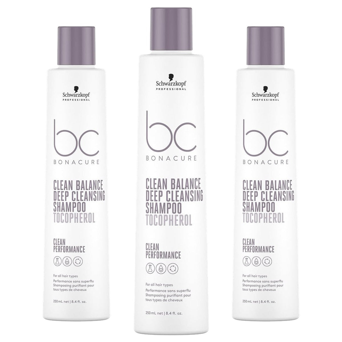 Schwarzkopf Professional BC Bonacure Clean Balance Shampoo 250 ml - 3 stuks