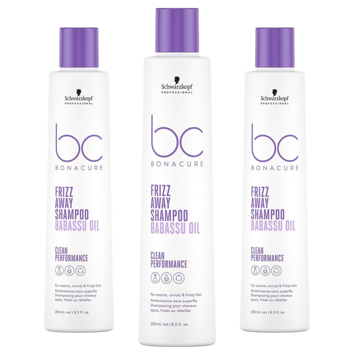 Schwarzkopf Professional Bonacure Frizz Away Shampoo 250 ml - 3 stuks