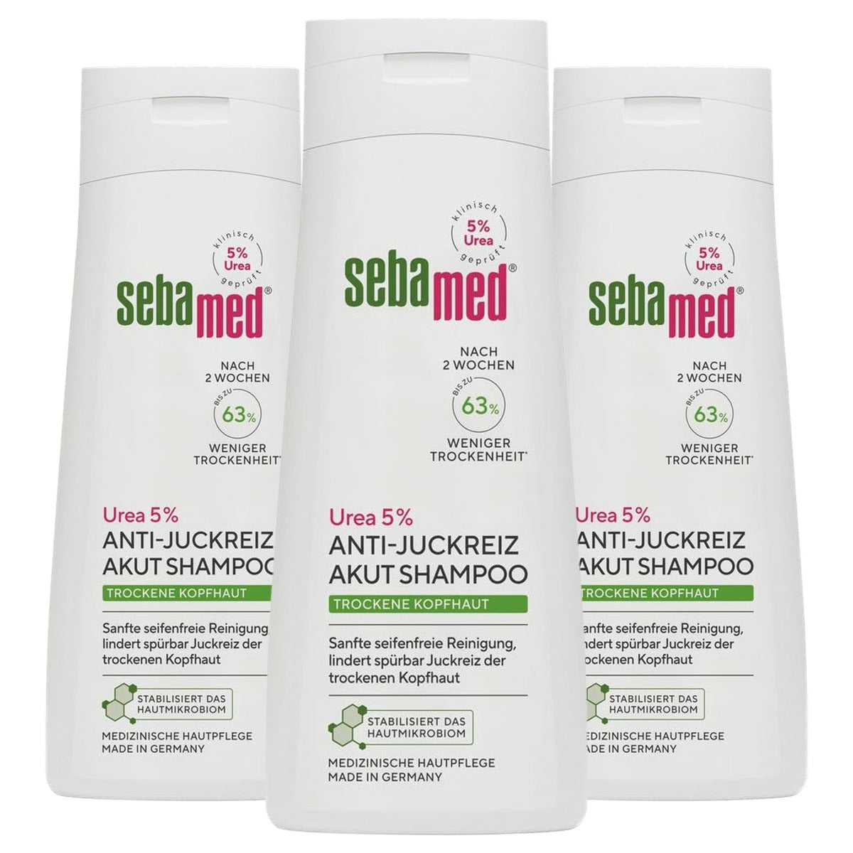 Sebamed 5% Urea anti-jeuk shampoo 3 x 200 ml - Voordeelverpakking