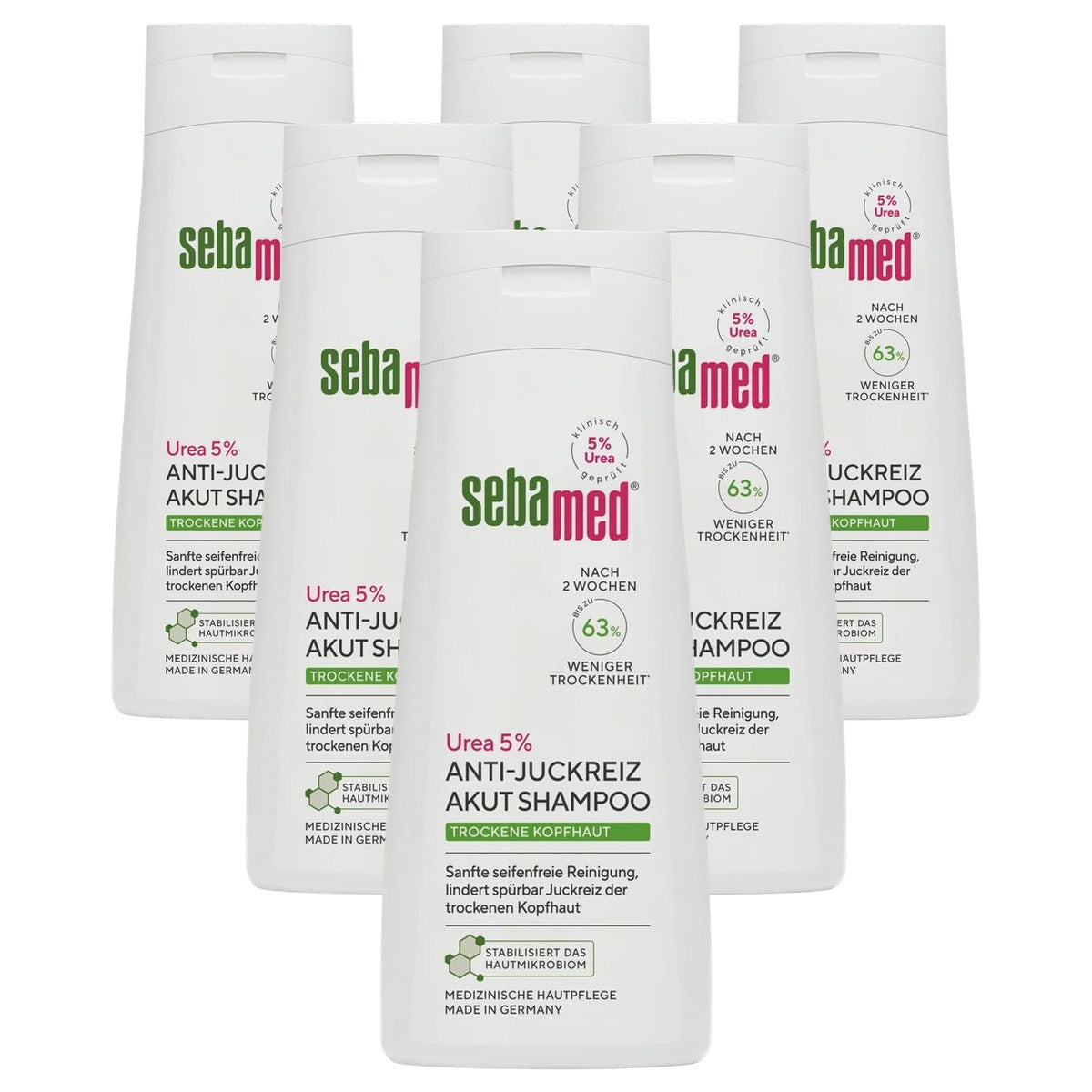 Sebamed 5% Urea anti-jeuk shampoo 6 x 200 ml - Voordeelverpakking