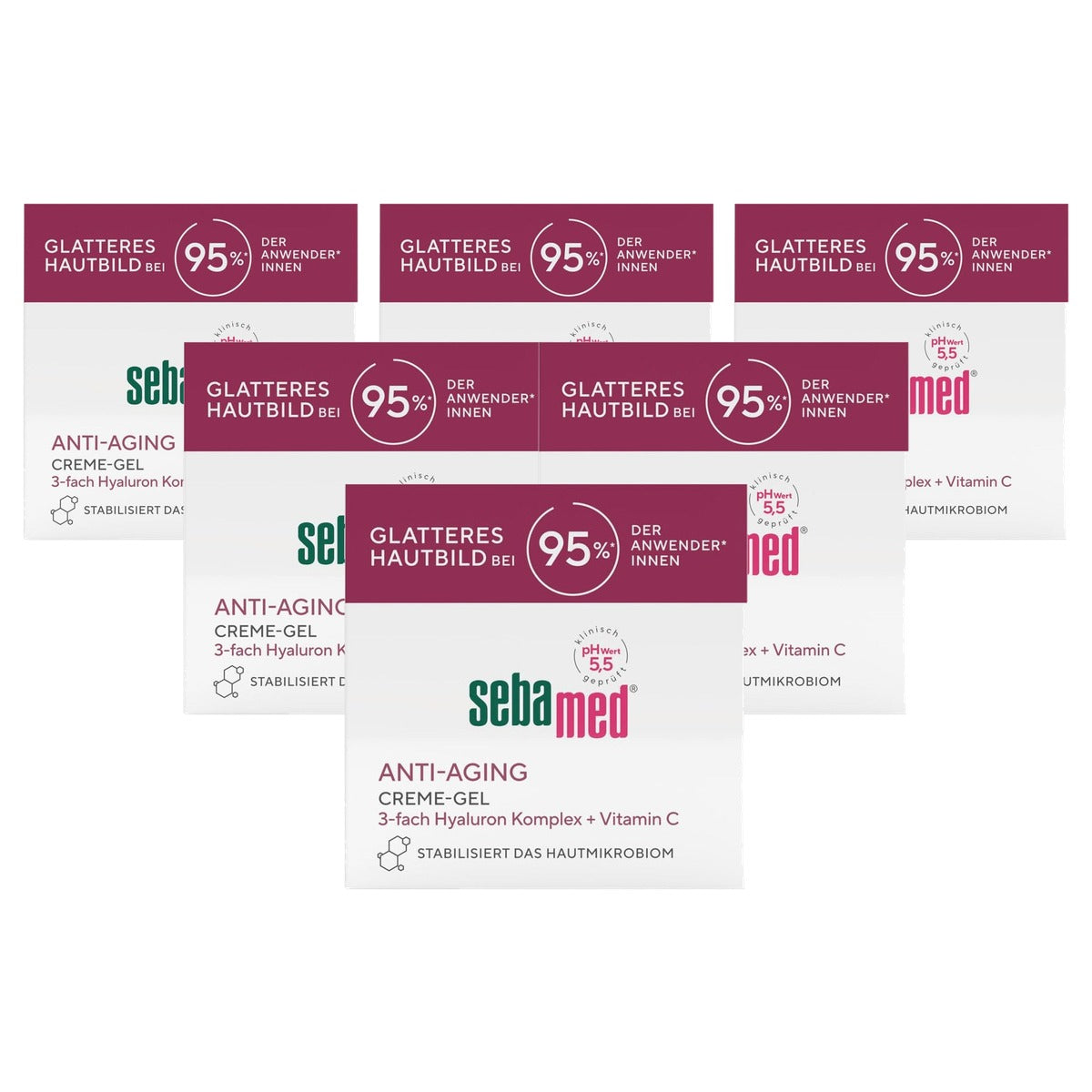 Sebamed Anti-aging gladmakende crèmegel - 6-pack
