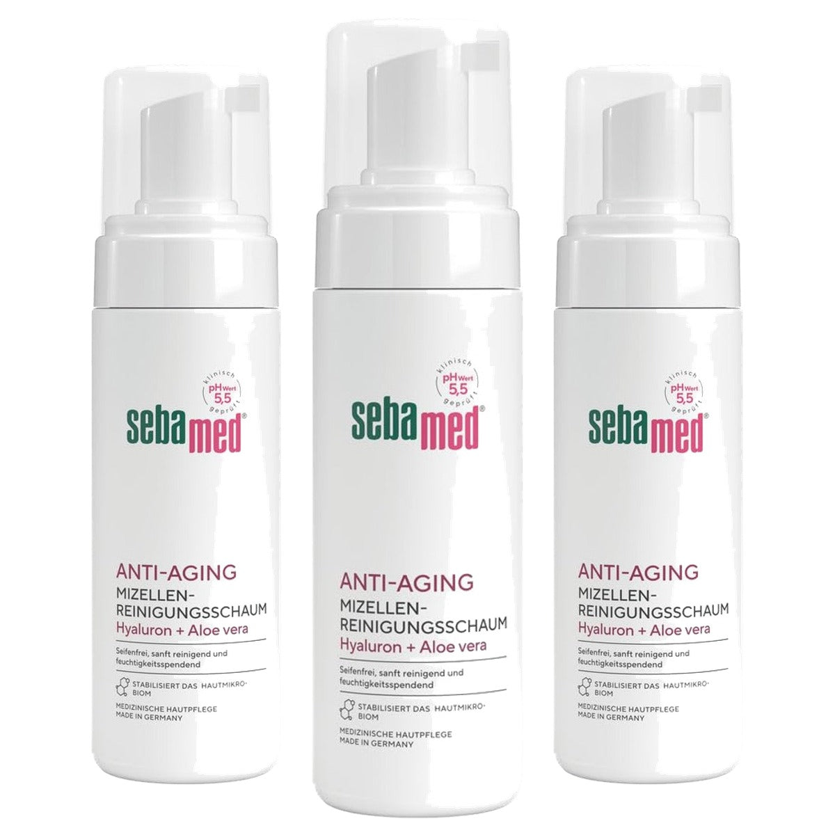 SEBAMED Anti-Aging Mizellen Reinigungsschaum 3 x 150 ml - Voordeelverpakking