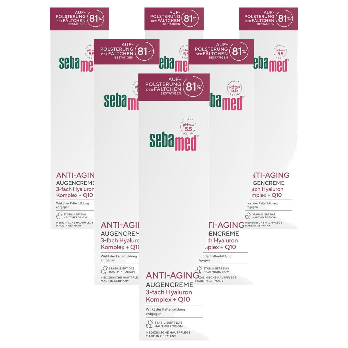 SEBAMED Anti-Aging Oogcrème Q10 6 x 15 ml - Voordeelverpakking