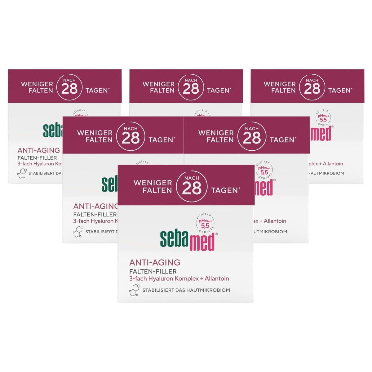Sebamed Anti-aging rimpelvulling 6 x 50 ml - Voordeelverpakking