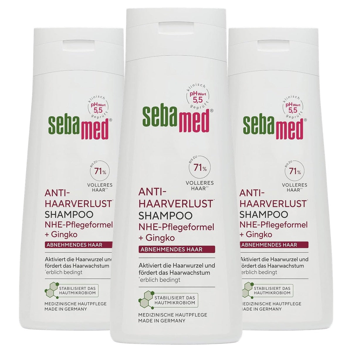 Sebamed Anti-Haarverlies Shampoo 3 x 200 ml - Voordeelverpakking