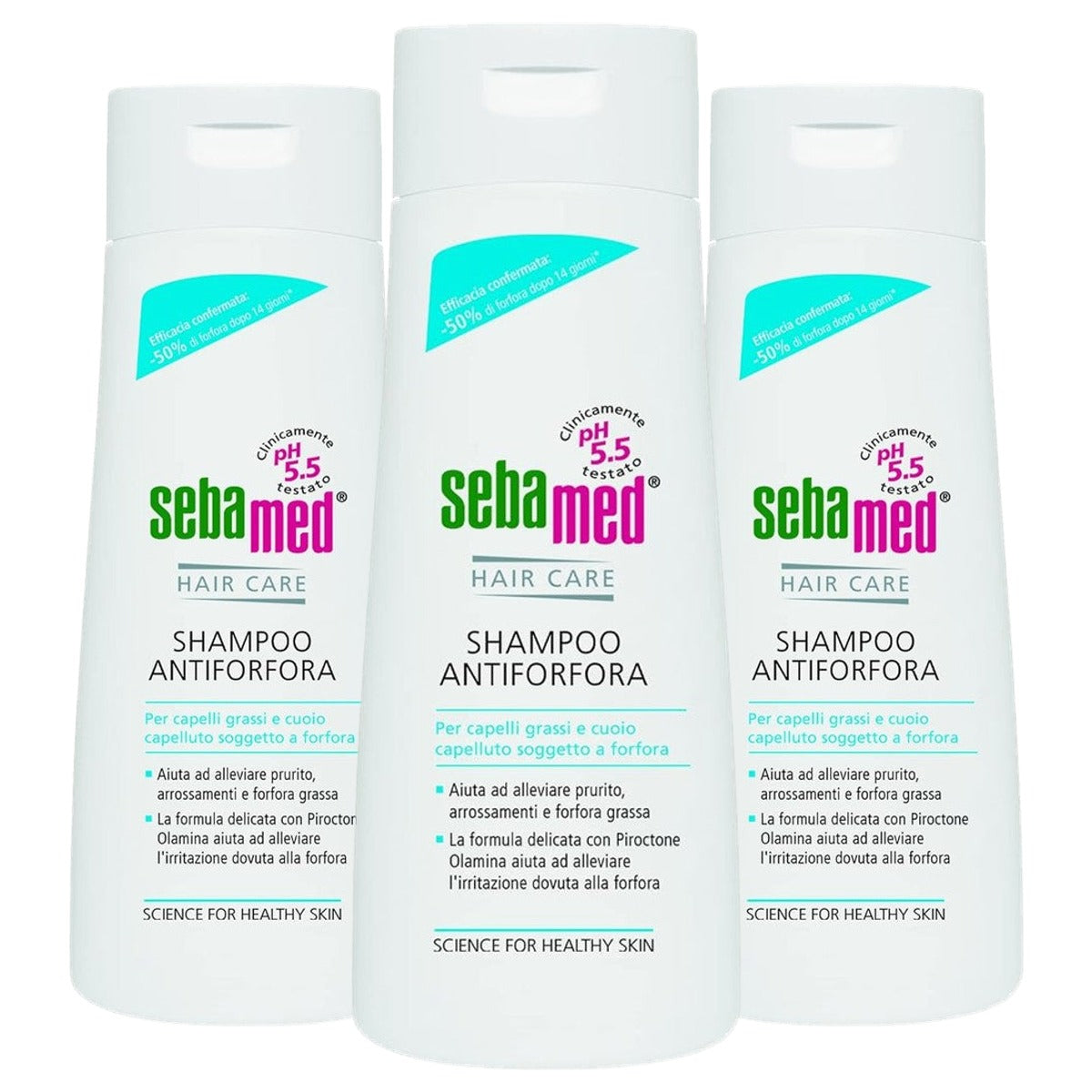 Sebamed Anti-roos shampoo voor vettig haar 3 x 200 ml - Voordeelverpakking