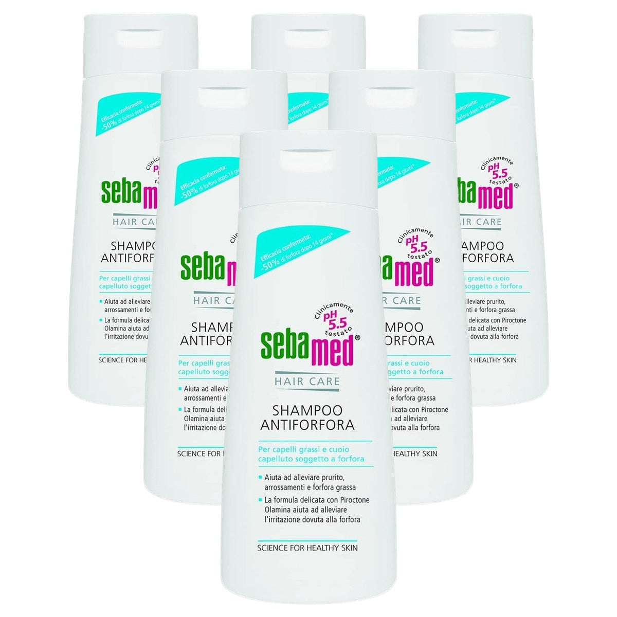 Sebamed Anti-roos shampoo voor vettig haar 6 x 200 ml - Voordeelverpakking
