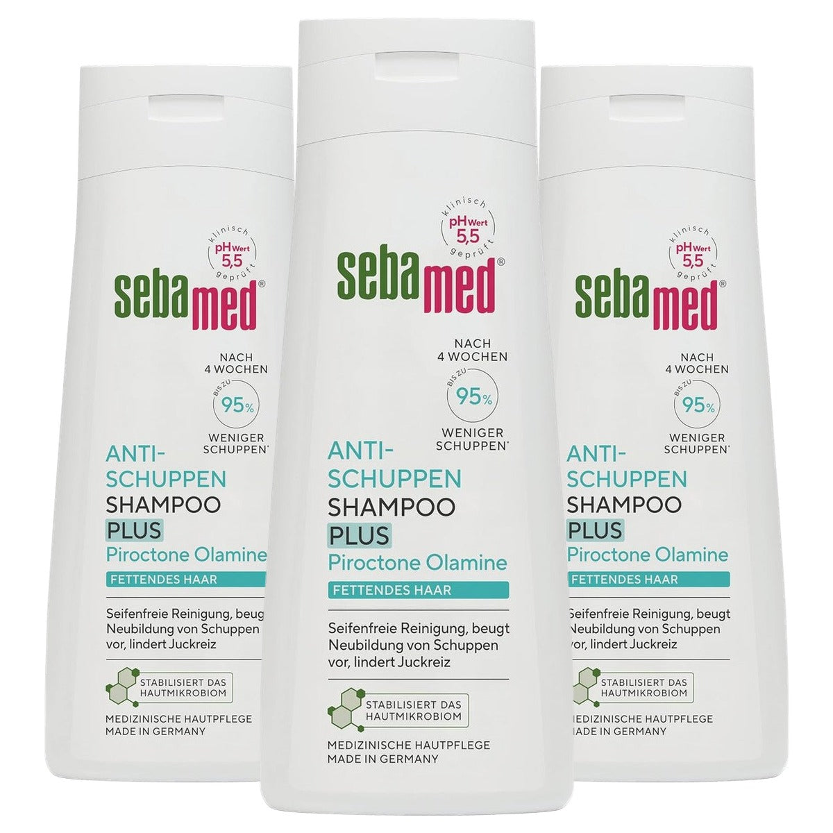 Sebamed Antiroos shampoo plus 3 x 200 ml - Voordeelverpakking