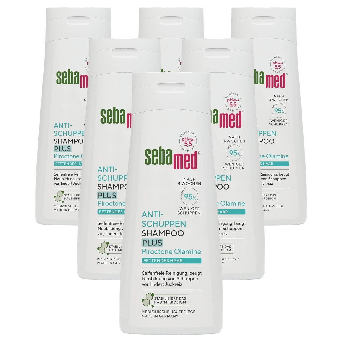 Sebamed Antiroos shampoo plus 6 x 200 ml - Voordeelverpakking