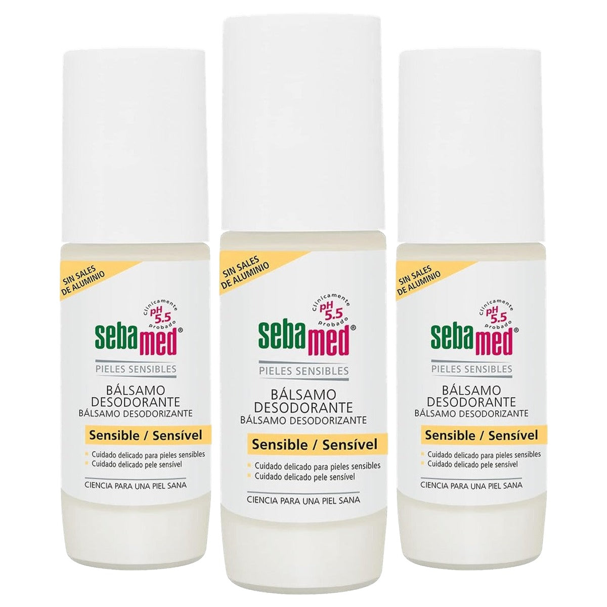 Sebamed Balsam Deodorant Roll-on 3 x 50 ml - Voordeelverpakking