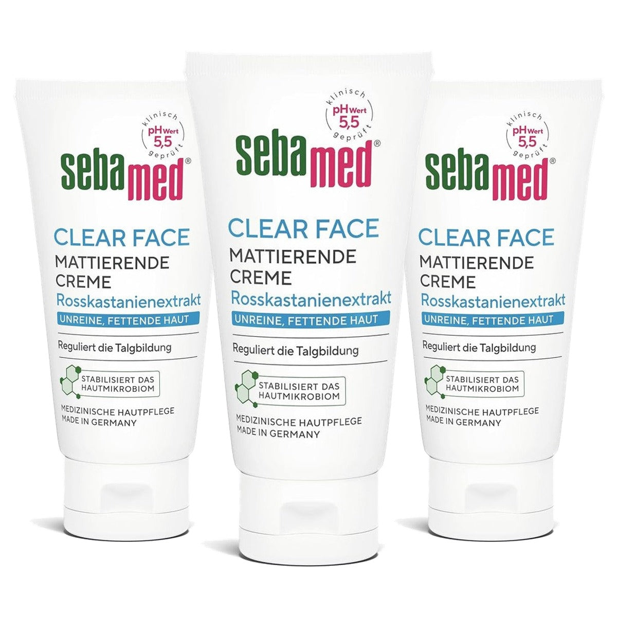 Sebamed Clear Face Matterende dagcrème 3 x 60 g - Voordeelverpakking