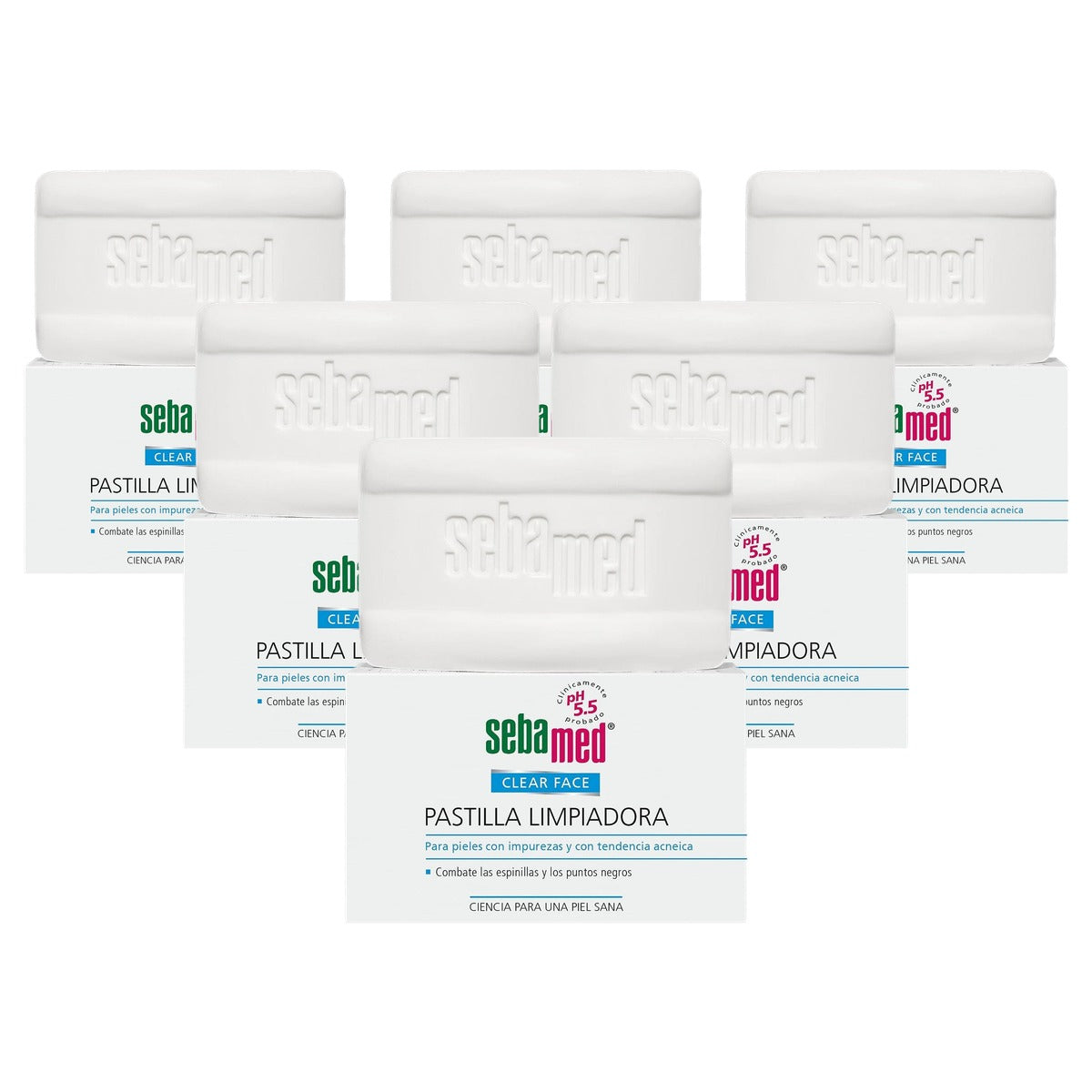 Sebamed Clear Face Pastilla 6 x 100 g - Voordeelverpakking
