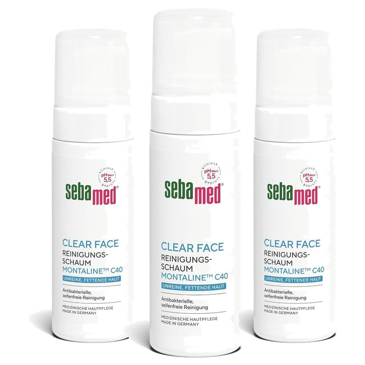 Sebamed Clear Face Reinigingsschuim voor onzuivere huid - 3-pack