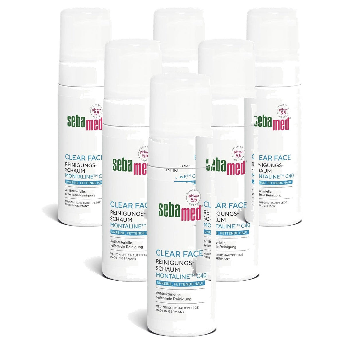 Sebamed Clear Face Reinigingsschuim voor onzuivere huid - 6-pack