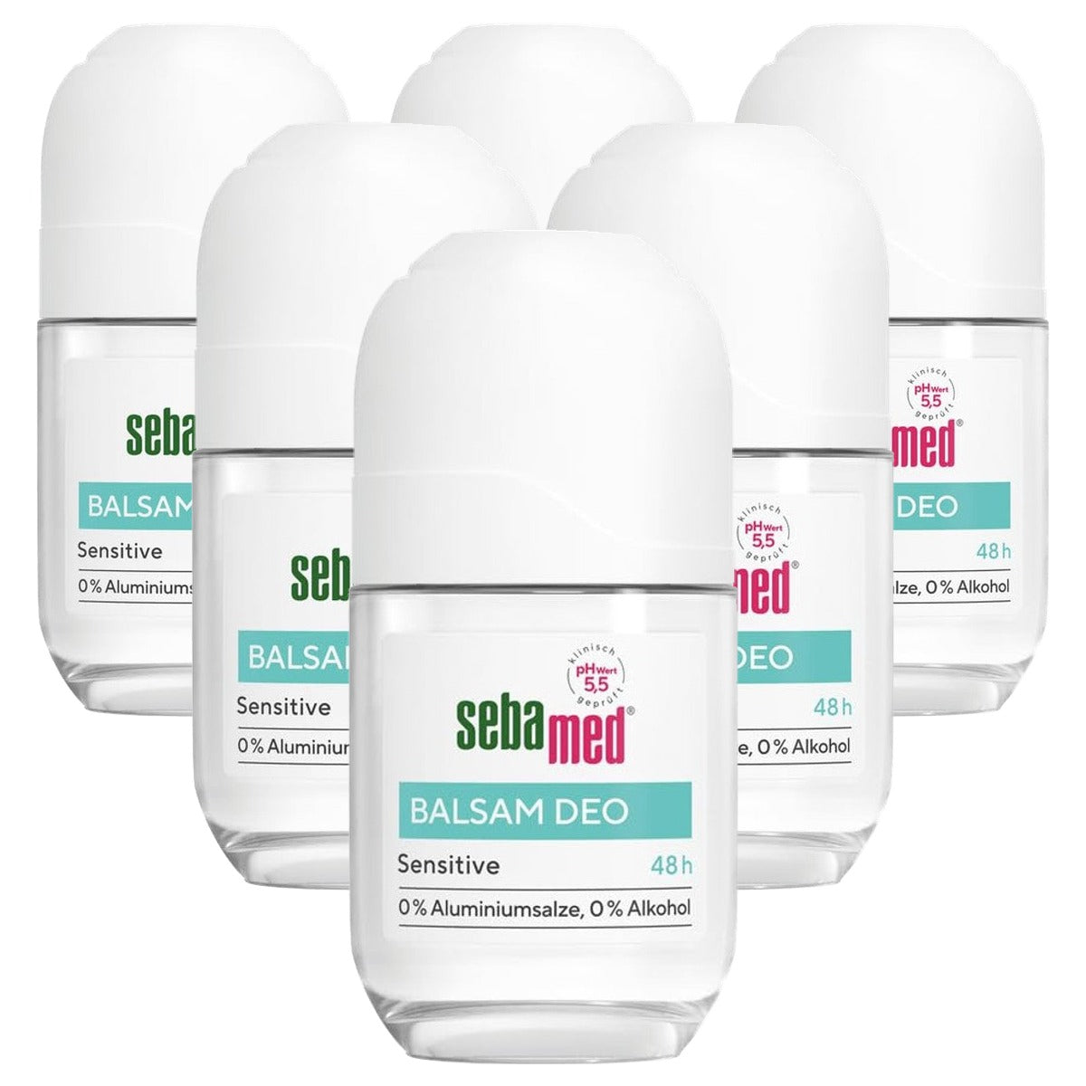 Sebamed Deodorant Sensitive Roll-On 6 x 50 ml - Voordeelverpakking