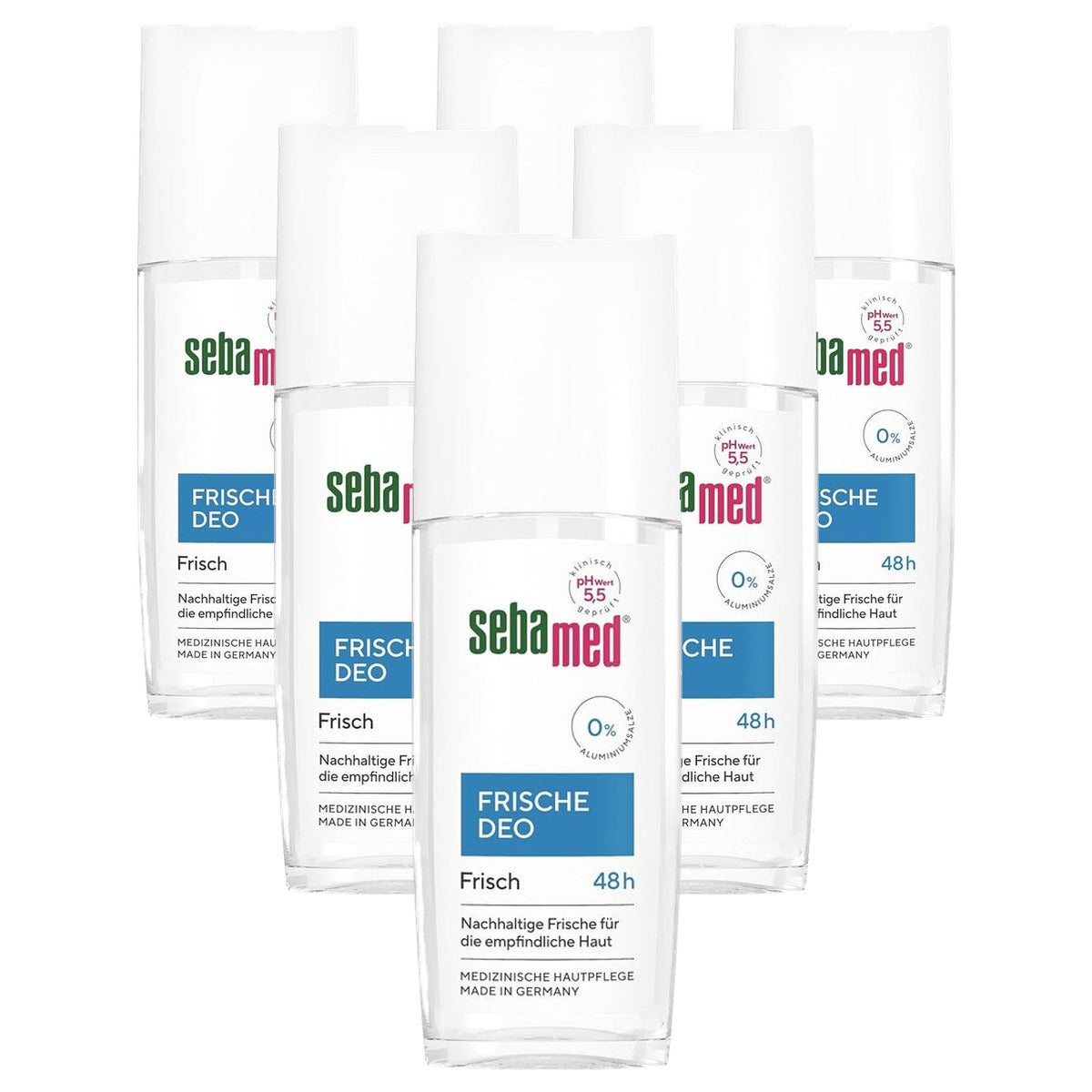 Sebamed Deospray frisse deodorant 6 x 75 ml - Voordeelverpakking