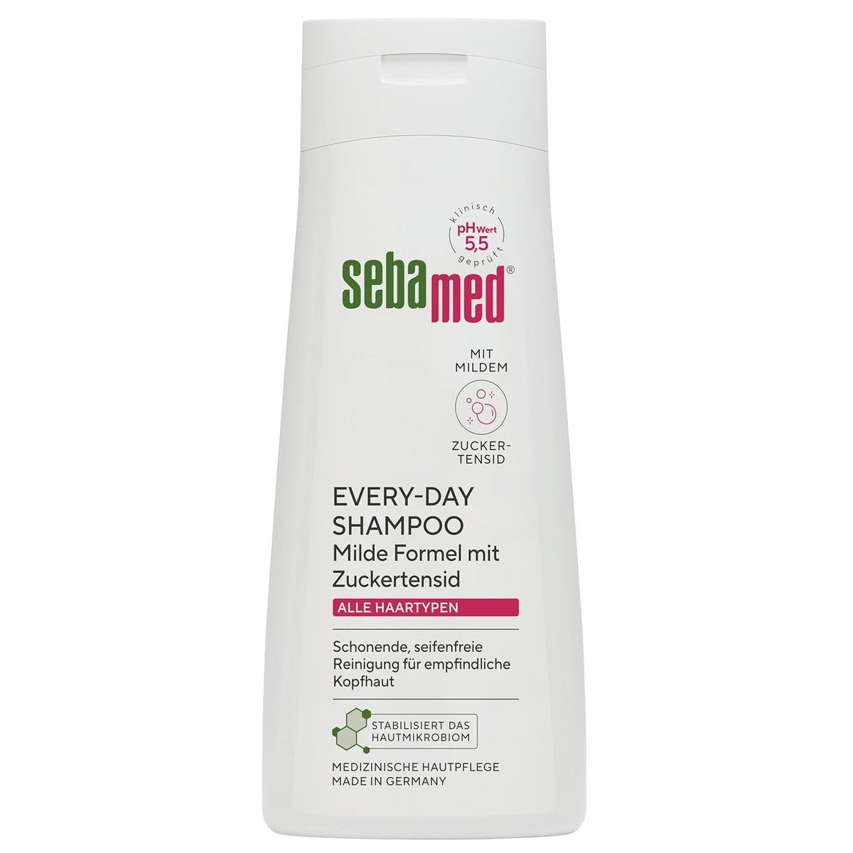 Sebamed Every-Day Shampoo 200 ml, haarshampoo voor dames en heren, zachte, zeepvrije reiniging voor de gevoelige hoofdhuid, bijzonder mild door suikertensideformule, geschikt voor alle haartypes door Sebamed nu bij Huishoudvoordeel
