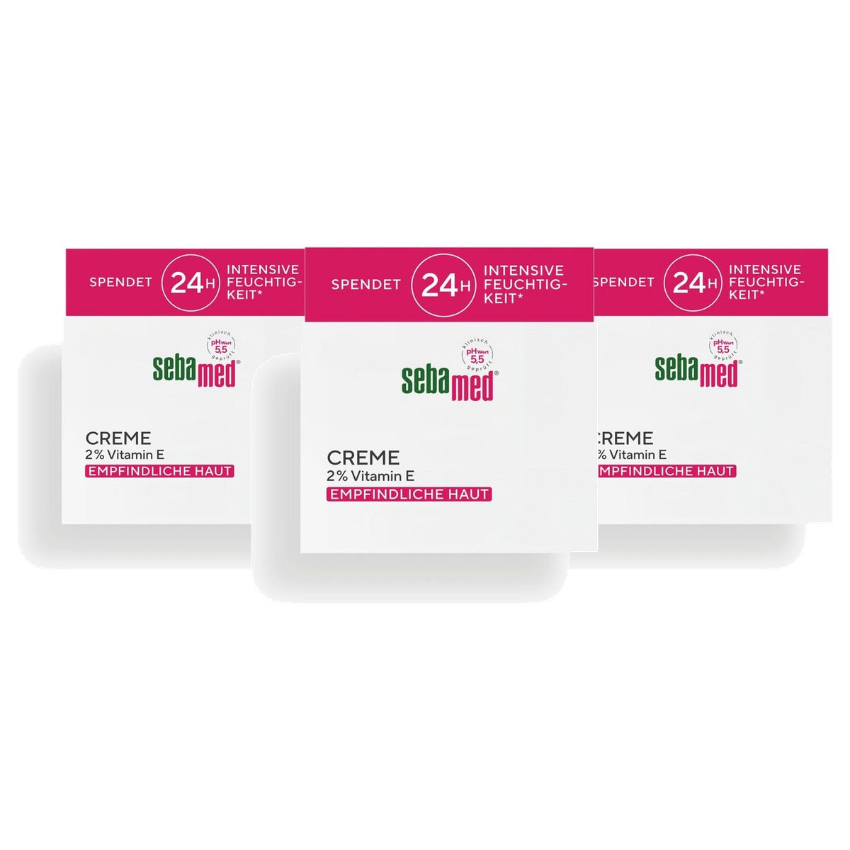 Sebamed Gezichtscrème vitamine E 3 x 75 ml - Voordeelverpakking