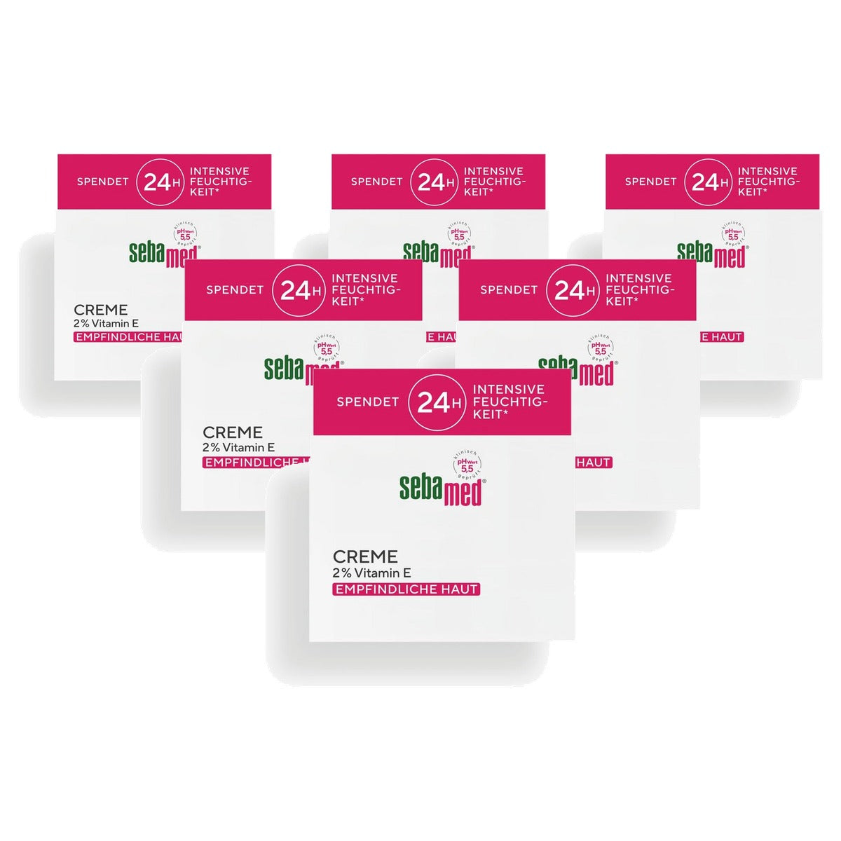 Sebamed Gezichtscrème vitamine E 6 x 75 ml - Voordeelverpakking