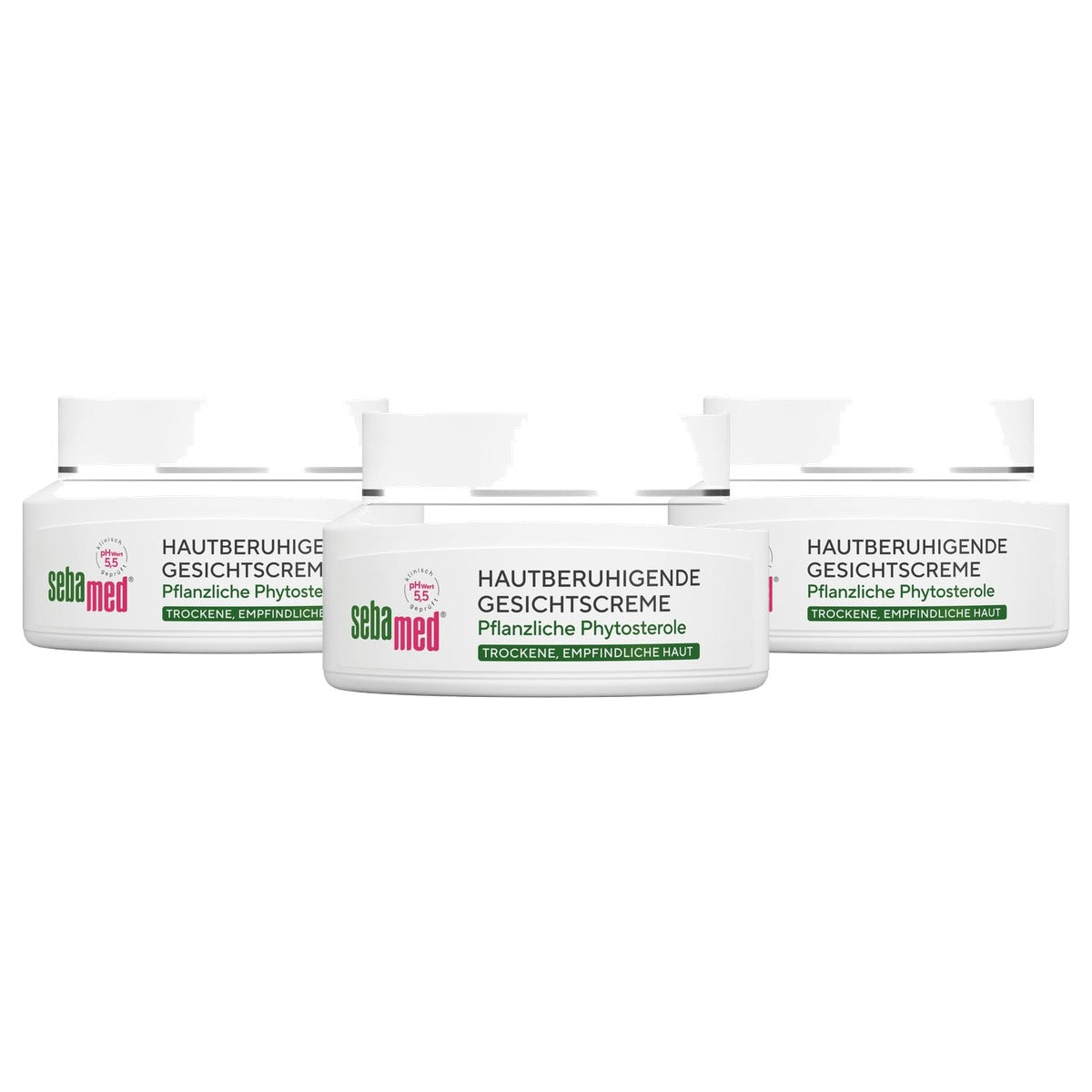 Sebamed Huidkalmerende gezichtscrème droge huid 3 x 50 ml - Voordeelverpakking