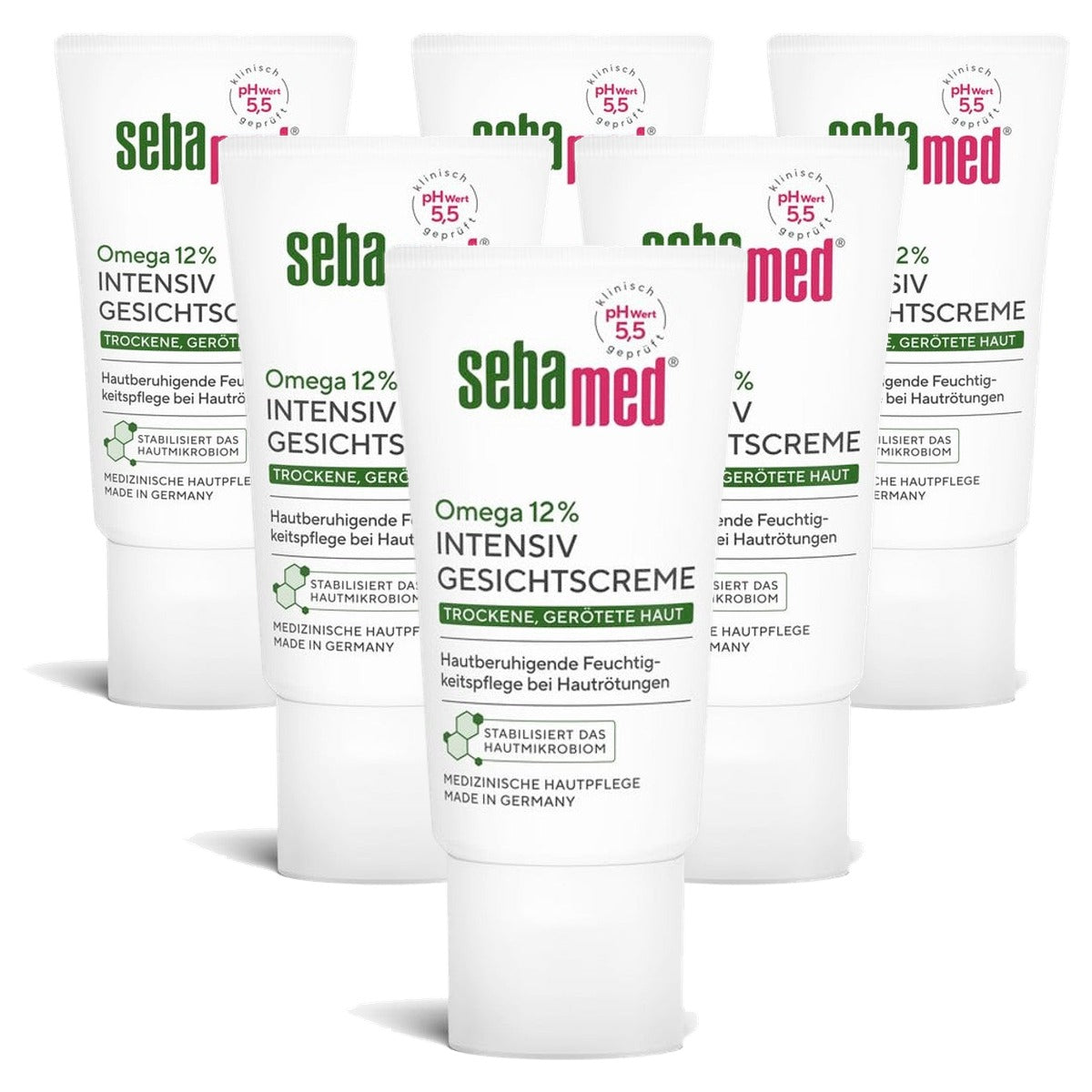 Sebamed Omega 12% intensieve gezichtscrème 6 x 60 g - Voordeelverpakking
