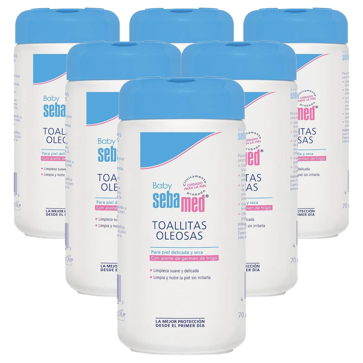 Sebamed Seba Med Baby Toallitas Oleosas 70U - 6-pack