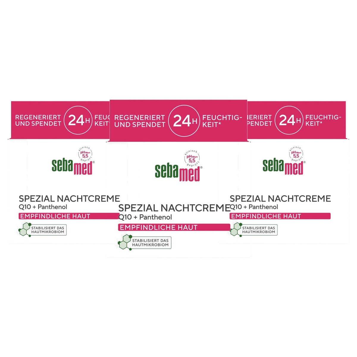 Sebamed Speciale nachtcrème 3 x 75 ml - Voordeelverpakking
