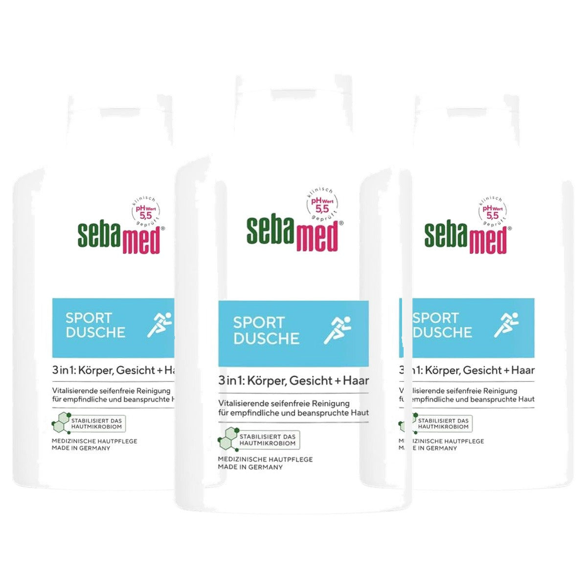 Sebamed Sportdouche 3-in-1 3 x 400 ml - Voordeelverpakking