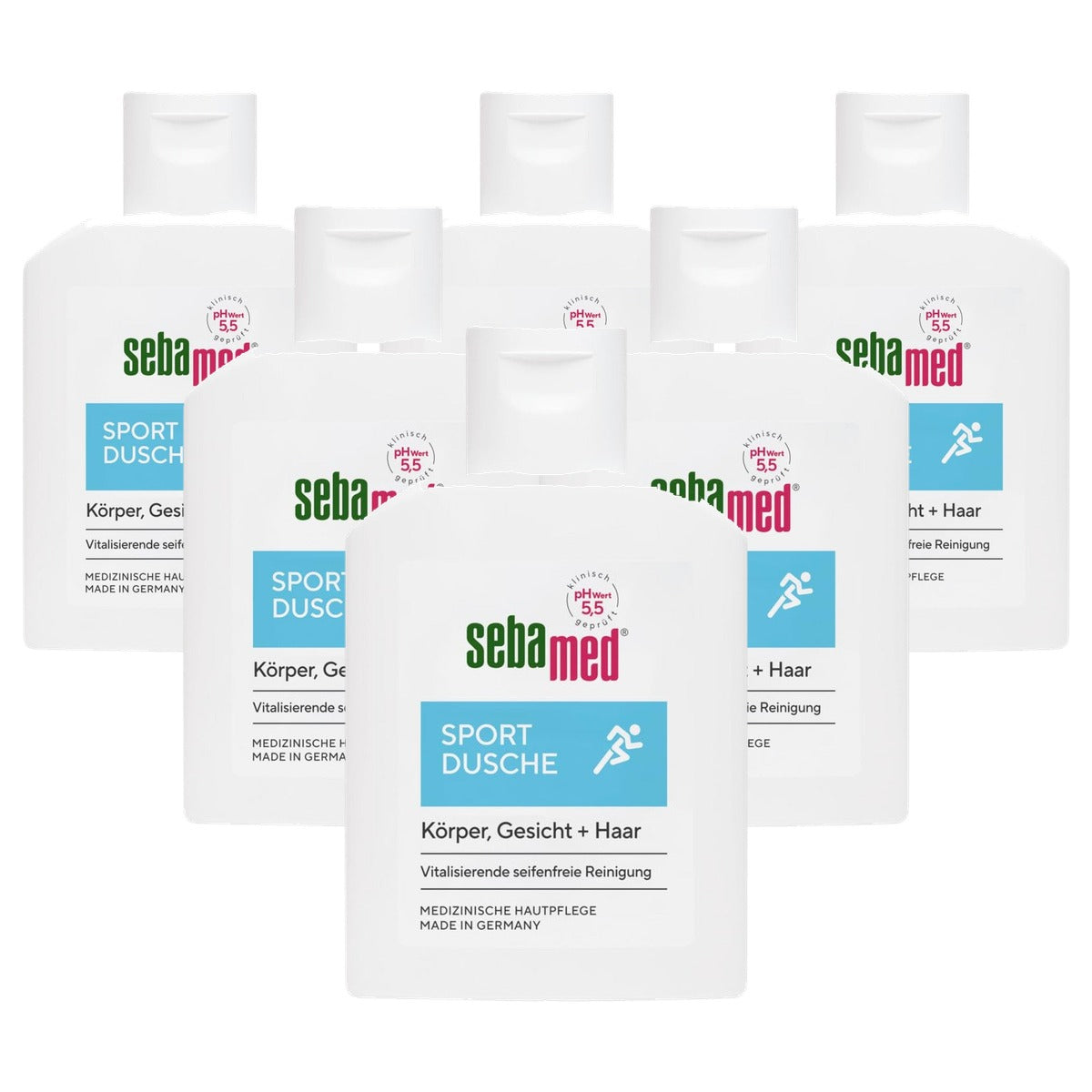 Sebamed Sportdouche 3-in-1 6 x 50 ml - Voordeelverpakking