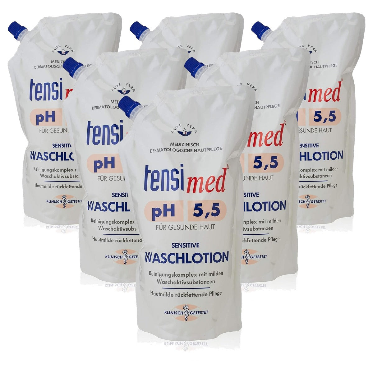 Sebamed Tensimed Sensitive Wasgel navulzak 6 x 1000 ml - Voordeelverpakking
