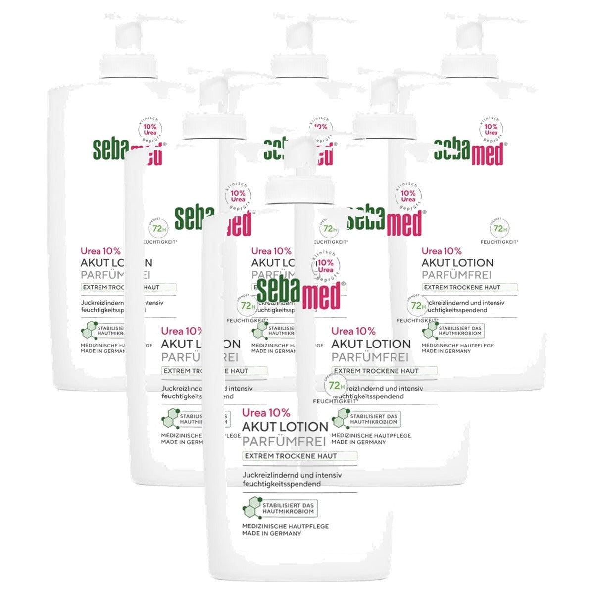 Sebamed Urea 10% acute lotion parfumvrij 6 x 400 ml - Voordeelverpakking