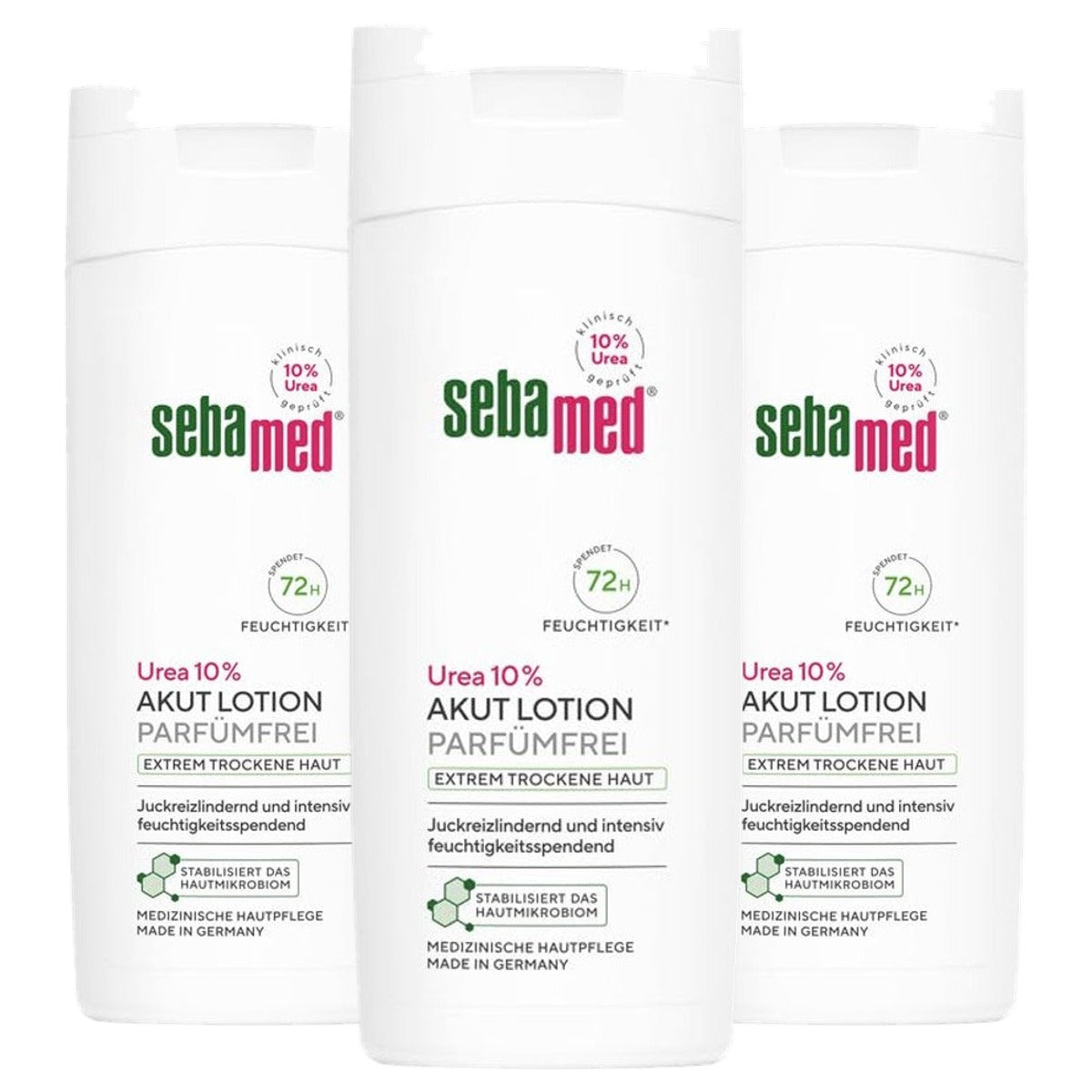 Sebamed Urea 10% acute lotion parfumvrij 3 x 200 ml - Voordeelverpakking