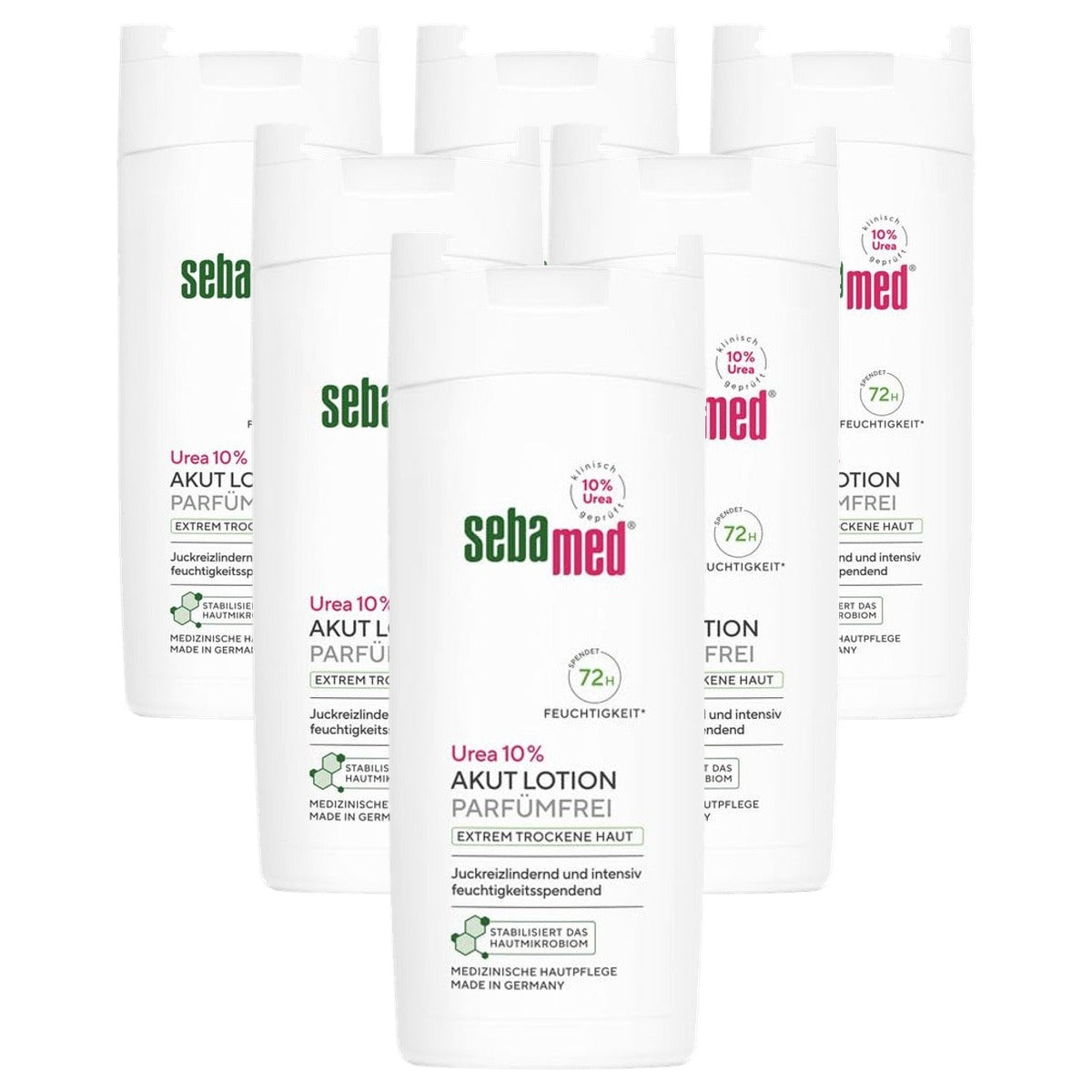 Sebamed Urea 10% acute lotion parfumvrij 6 x 200 ml - Voordeelverpakking