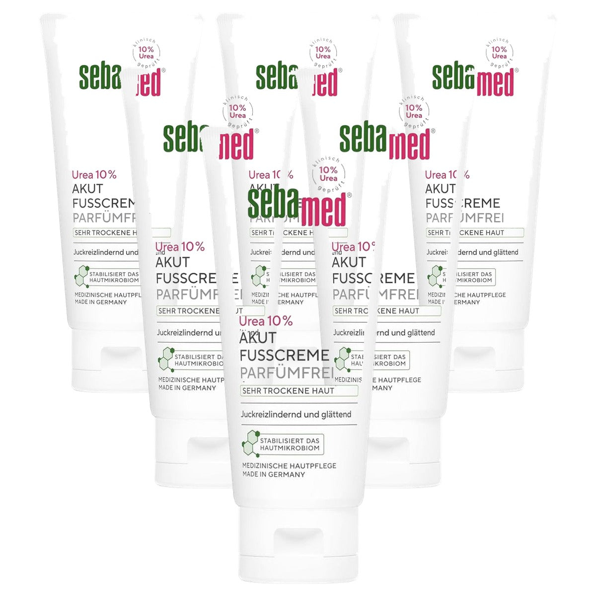 Sebamed Urea 10% acute voetcrème 6 x 100 ml - Voordeelverpakking