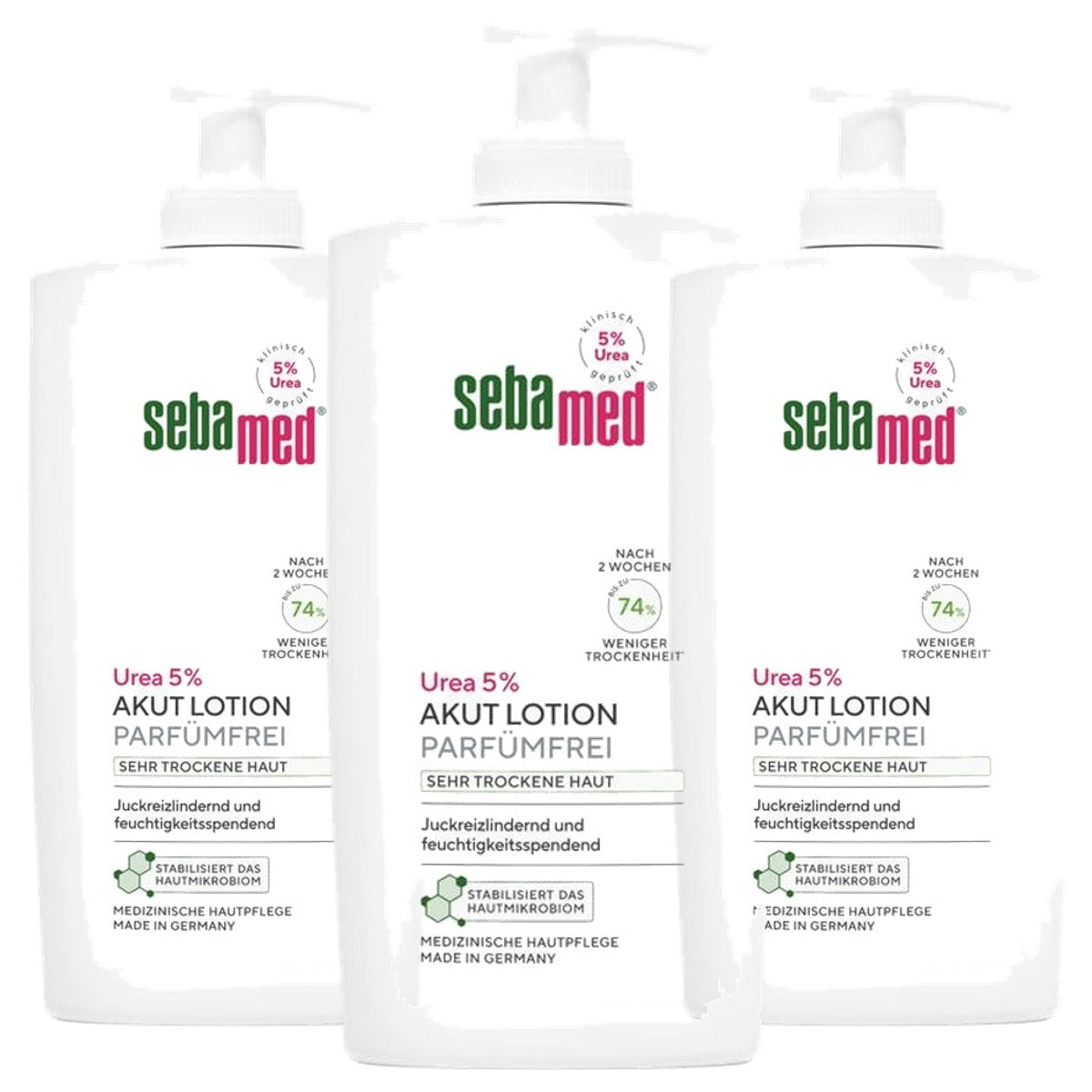 Sebamed Urea 5% Acute Lotion Parfumvrij 3 x 400 ml - Voordeelverpakking