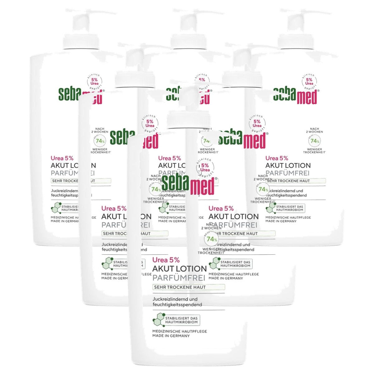 Sebamed Urea 5% Acute Lotion Parfumvrij 6 x 400 ml - Voordeelverpakking
