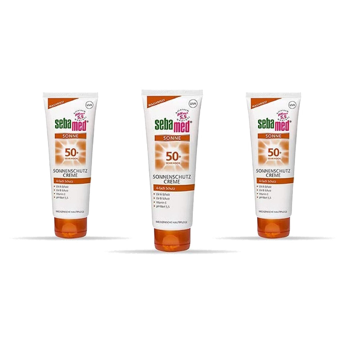 Sebamed Zonweringscrème SPF 50+ voor gezicht 3 x 75 ml - Voordeelverpakking