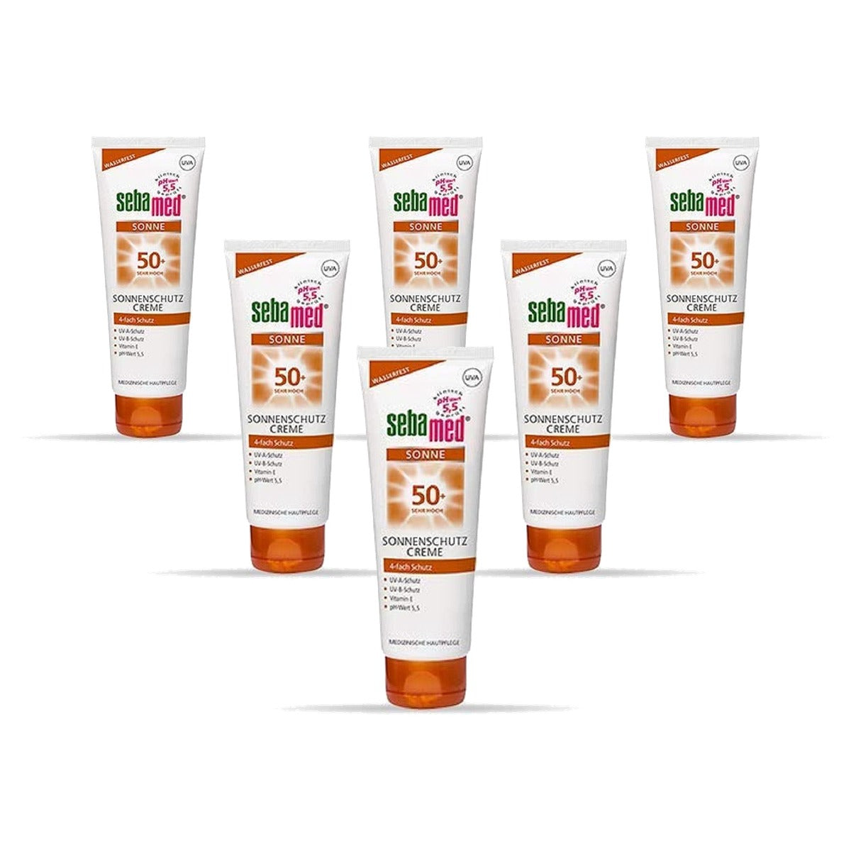 Sebamed Zonweringscrème SPF 50+ voor gezicht 6 x 75 ml - Voordeelverpakking