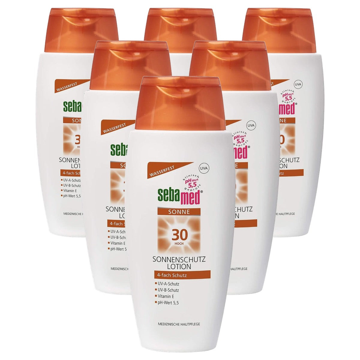 Sebamed Zonnebrandlotion beschermingsfactor 30 6 x 150 ml - Voordeelverpakking