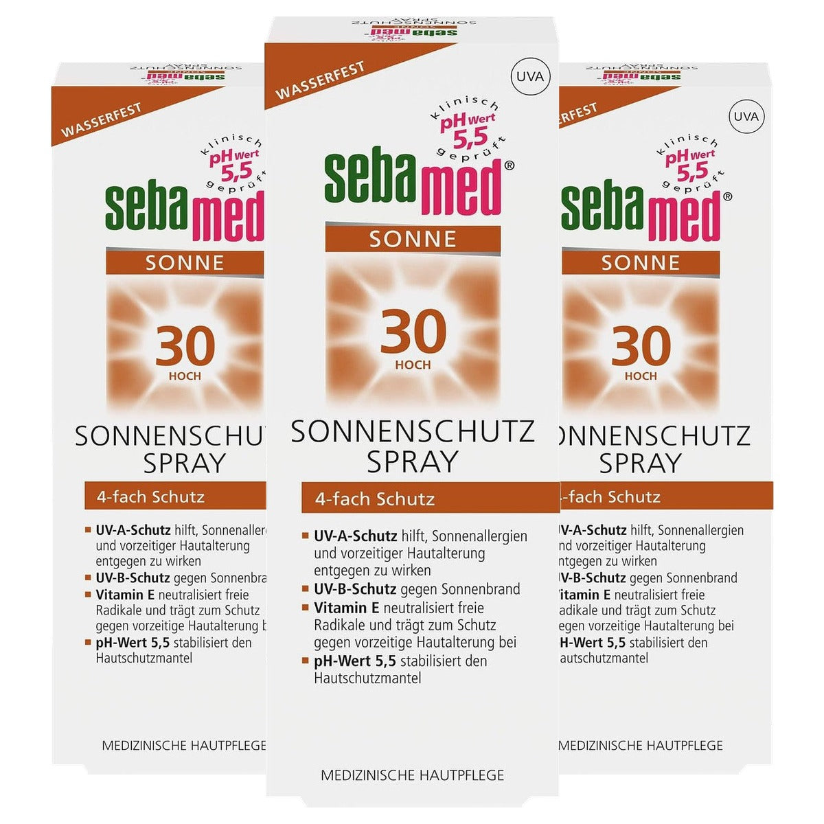 Sebamed Zonnebrandspray SPF 30, 150 ml oplossing 3 x 150 ml - Voordeelverpakking
