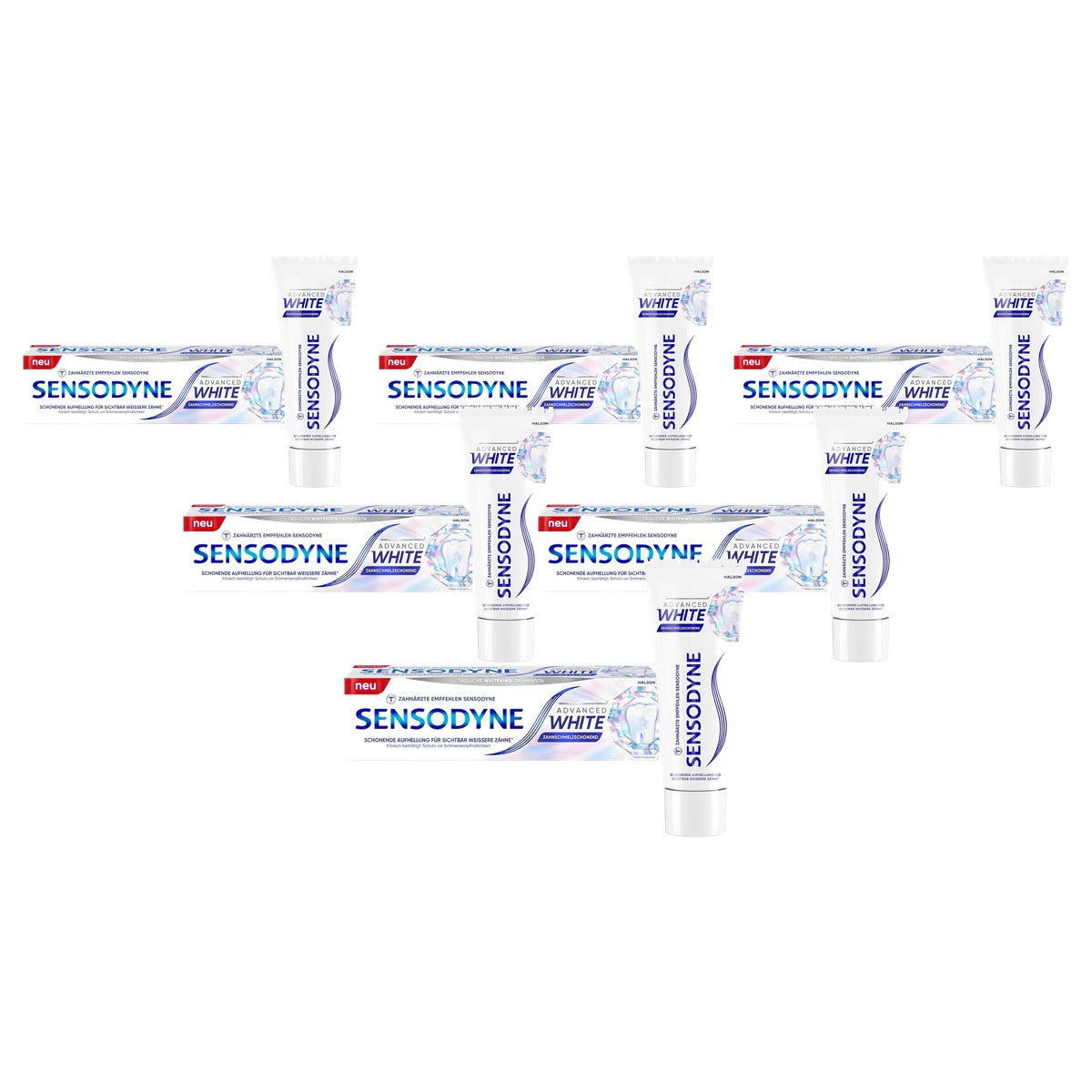 Sensodyne Advanced White Tandpasta 6 x 75 ml - Voordeelverpakking