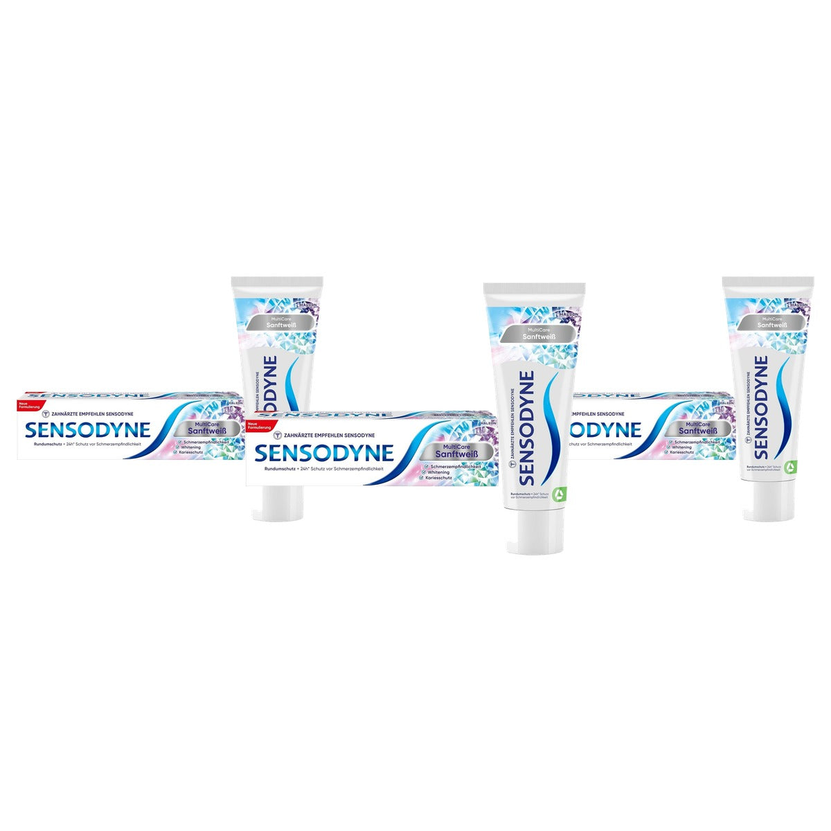 Sensodyne MultiCare Zacht Wit tandpasta 3 x 75 ml - Voordeelverpakking