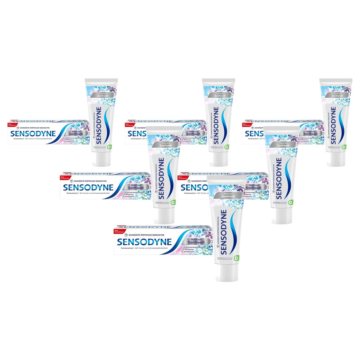Sensodyne MultiCare Zacht Wit tandpasta 6 x 75 ml - Voordeelverpakking