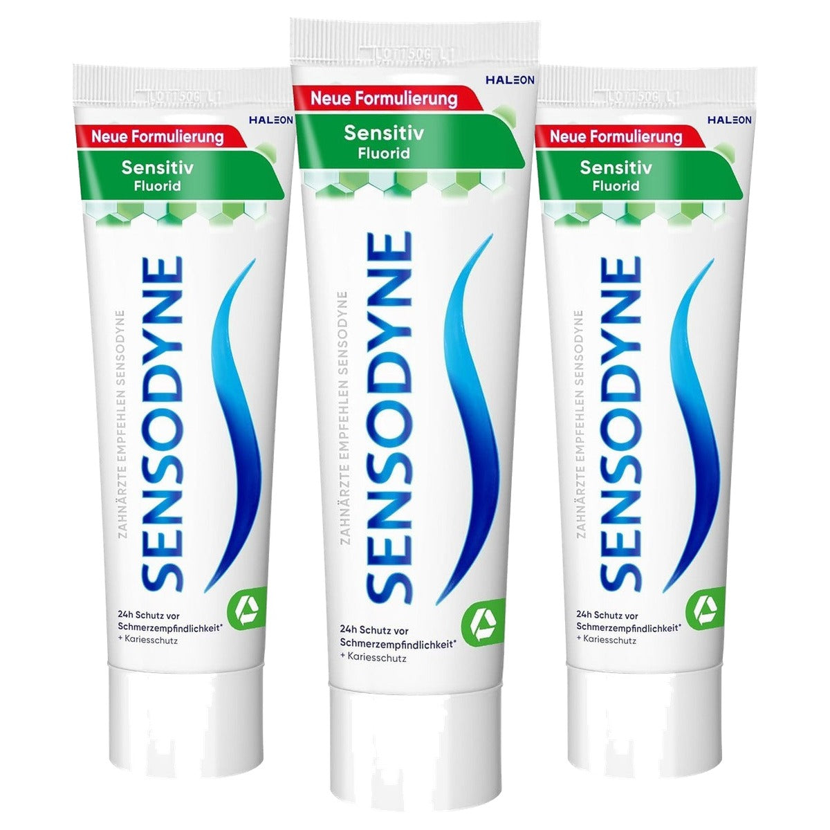 Sensodyne Sensitive Fluoride Tandpasta 3 x 75 ml - Voordeelverpakking