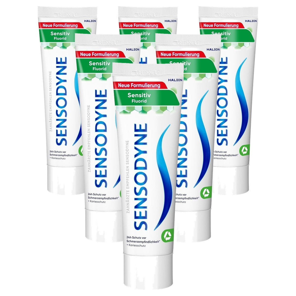 Sensodyne Sensitive Fluoride Tandpasta 6 x 75 ml - Voordeelverpakking
