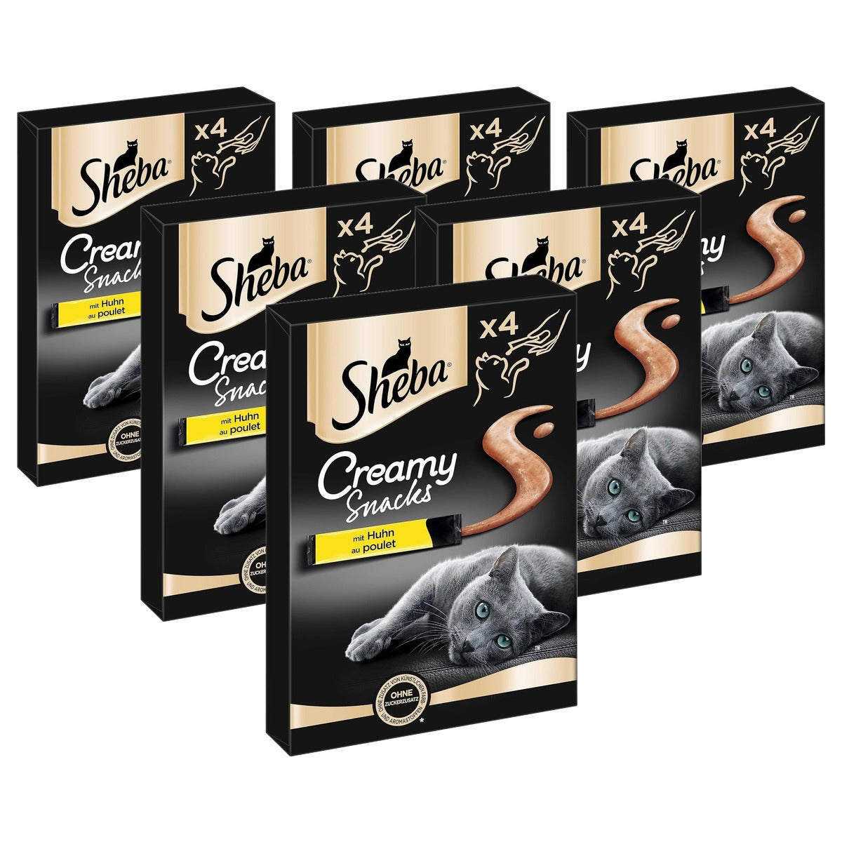 Sheba Creamy Snacks kattensnack kip 11 x 4 x 12 g - 6-pack