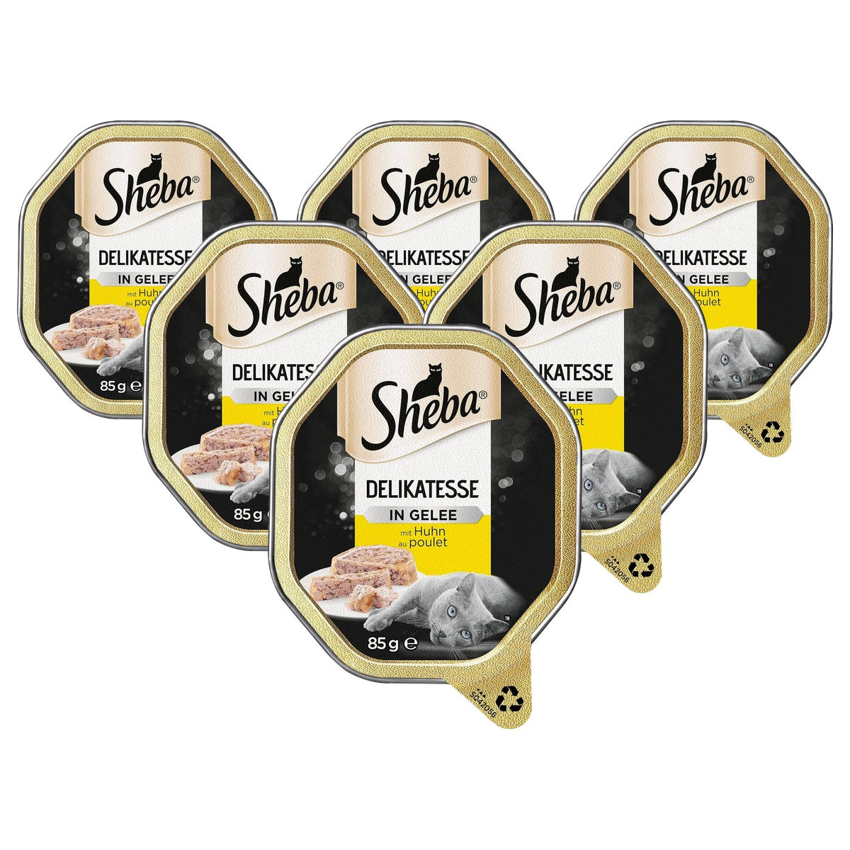 Sheba Delicatesse in Gelei natvoer kattenvoer kip 85 g - 6-pack
